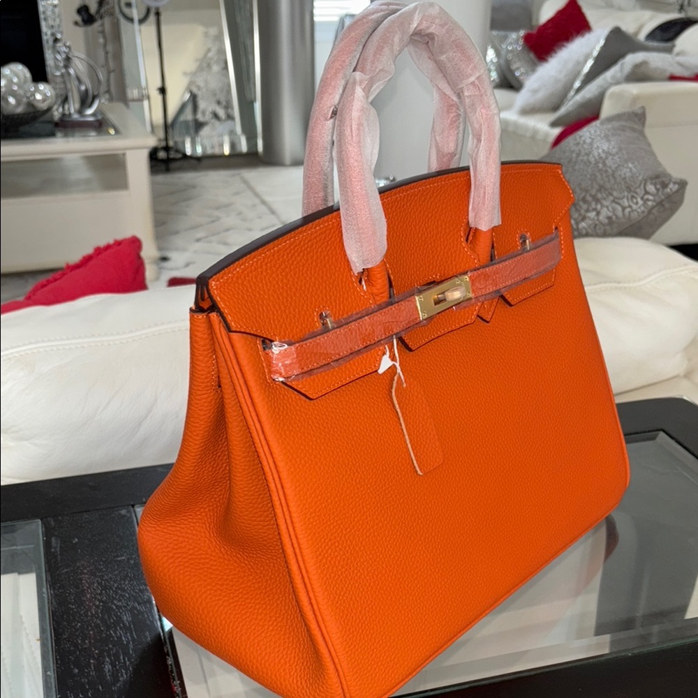 Orange Genuine Leather wirkin - Picture 4 of 7